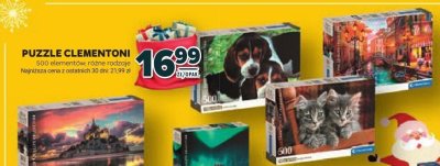 Puzzle Clementoni 500 elementów, różne rodzaje promocja w Stokrotka