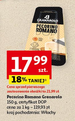 Ser pecorino romano GRANAROLO promocja