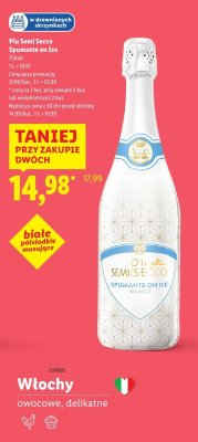 Piu Semi Secco Spumante on Ice 750 ml promocja w Lidl