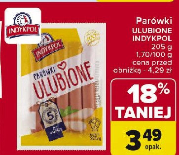 Parówki klasyczne Indykpol ulubione promocja