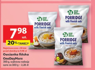 Owsianka z fi艅skimi p艂atkami 艣liwki wi艣nie One day more promocja