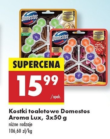 Kostka do wc dahlia flower & dragonfruit DOMESTOS AROMA LUX promocja