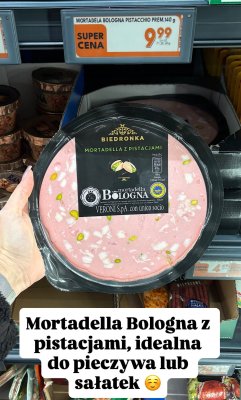 Mortadela Bologna z pistacjami 140g promocja w Biedronka