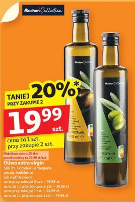 Oliwa extra virgin koroneiki Auchan Collection promocja w Auchan