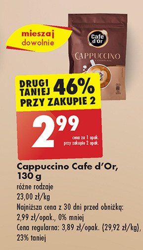 Cappuccino czekoladowe Cafe d'or promocja w Biedronka