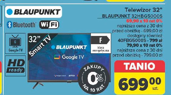 Telewizor led 40" 40fbg5000s Blaupunkt promocja