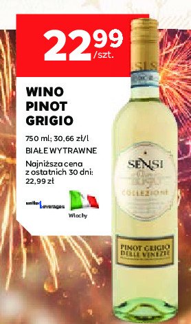 Wino SENSI COLLEZIONE PINOT GRIGIO promocja w Stokrotka