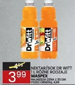 Nektar/Sok Dr Witt 1L różne rodzaje Maspex promocja w Wafelek