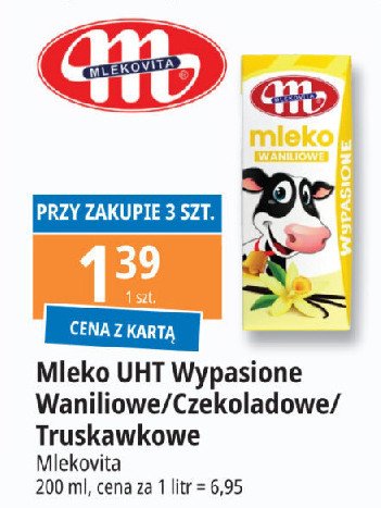 Mleko truskawkowe Mlekovita wypasione promocja