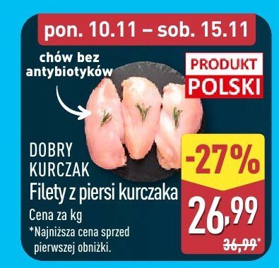 Filety z piersi kurczaka promocja w Aldi