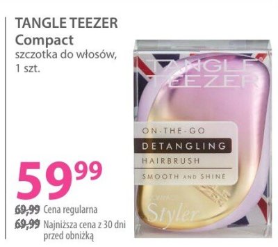 Szczotka do włosów TANGLE TEEZER Compact promocja w Hebe