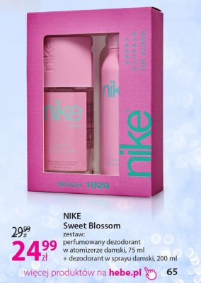 Zestaw w pudełku: dezodorant 200 ml + dezodorant 75 ml Nike sweet blossom Nike cosmetics promocja