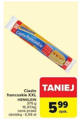 Ciasto francuskie XXL HENGLEIN promocja w Carrefour