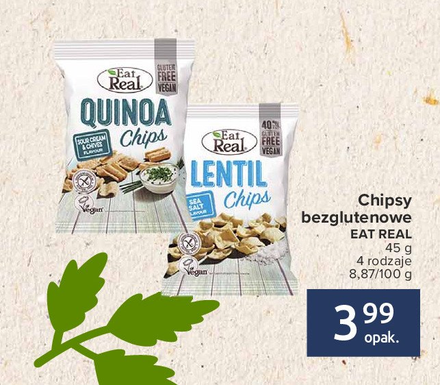 Chipsy quinoa Eat real promocja