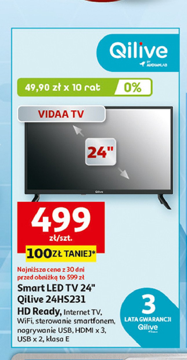 Telewizor 24'' 24hs231 Qilive promocja