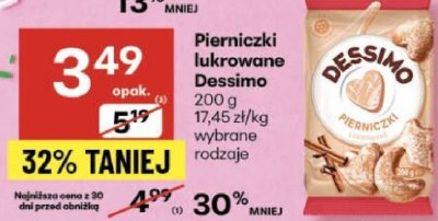 Pierniczki lukrowane Dessimo wybrane rodzaje promocja w Delikatesy Centrum