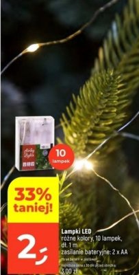 Lampki LED różne kolory, 10 lampek, dł. 1 m, zasilanie bateryjne: 2 x AA promocja w Dealz