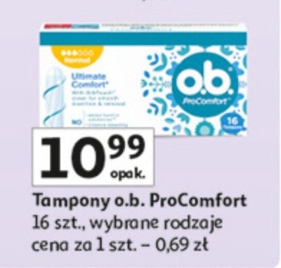 Tampony o.b. ProComfort promocja w Auchan
