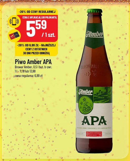 Piwo Amber apa promocja w POLOmarket