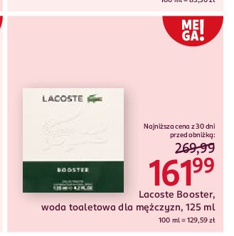 Woda toaletowa Lacoste booster promocja w Rossmann