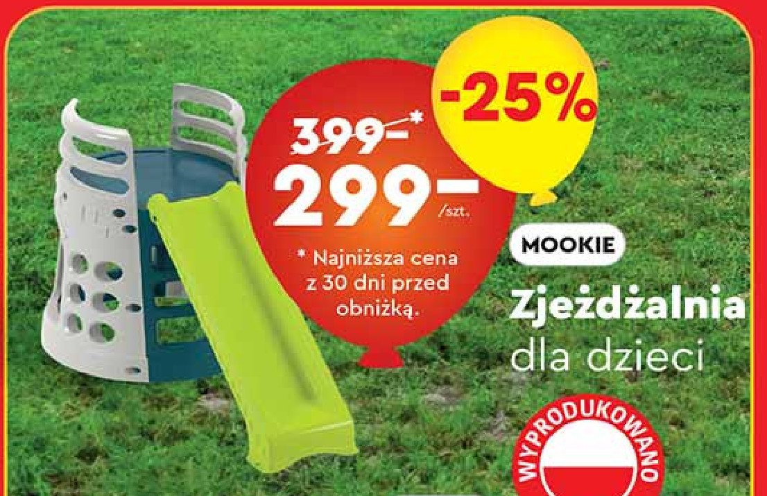 Zjeżdżalnia dla dzieci Mookie promocja w Biedronka