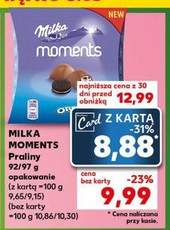 Praliny oreo Milka moments promocja