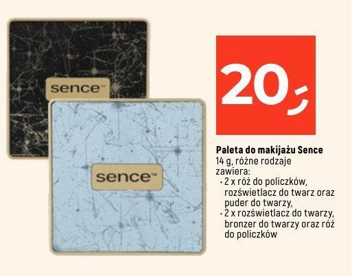 Paleta do makijażu Sence collection promocja w Dealz