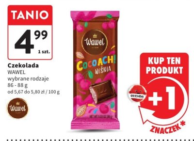 Czekolada WAWEL Cacaolki Wisienka promocja w Intermarche