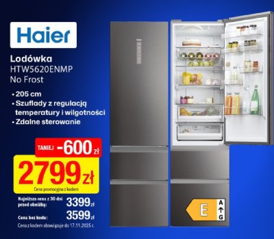 Lodówka Haier HTW5620ENMP No Frost promocja w RTV EURO AGD