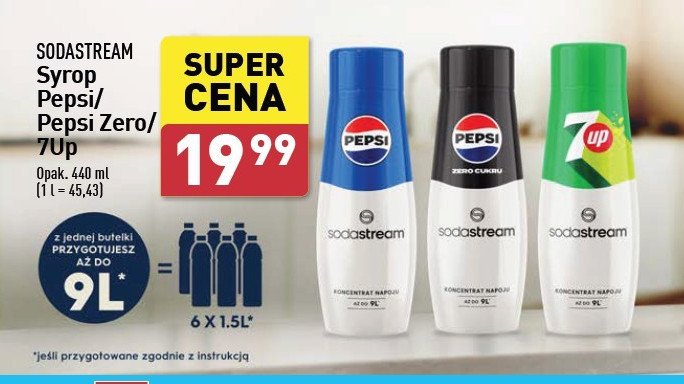 Sok do przygotowania napojów gazowanych 7up Sodastream promocja w Aldi