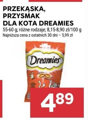 Przekąska, przysmak dla kota Dreamies 55-60 g promocja w Stokrotka