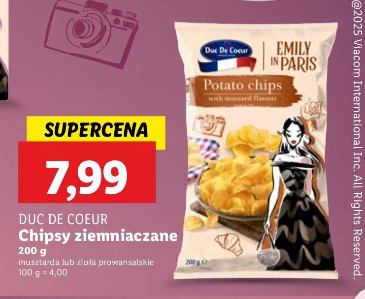 Chipsy musztardowe Duc de coeur promocja