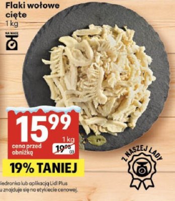 Flaki wołowe cięte promocja w Delikatesy Centrum