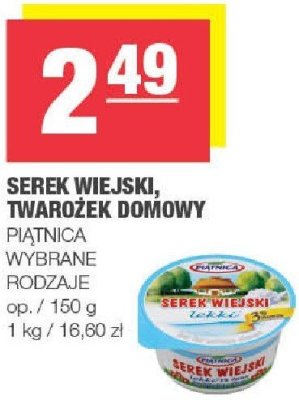 Serek wiejski, twarożek domowy Piątnica promocja w SPAR