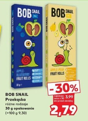 Przekąska jabłkowo-borówkowa Bob snail promocja w Kaufland
