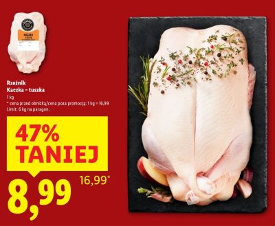 Kaczka tuszka 1kg promocja w Lidl