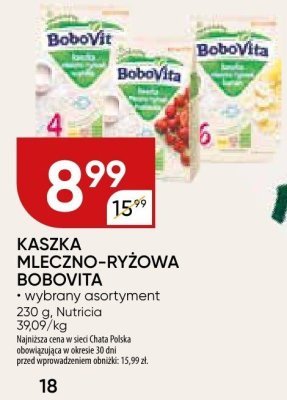Kaszka mleczno-ryżowa bobovita promocja w Chata Polska