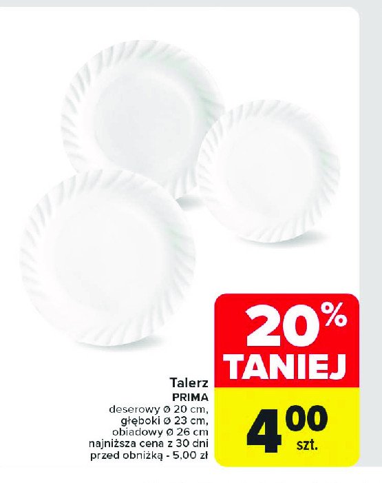 Talerz płytki prima 26 cm promocja