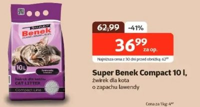 Żwirek Compact 10 l, dla kota o zapachu lawendy promocja w KAKADU