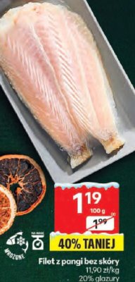 Filet z pangi bez skóry promocja w Delikatesy Centrum
