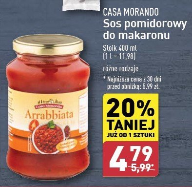 Sos arrabbiata Casa morando promocja