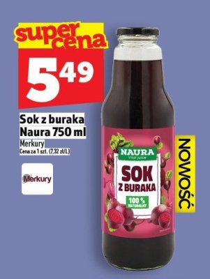 Sok z buraka Naura 750 ml promocja w TOPAZ