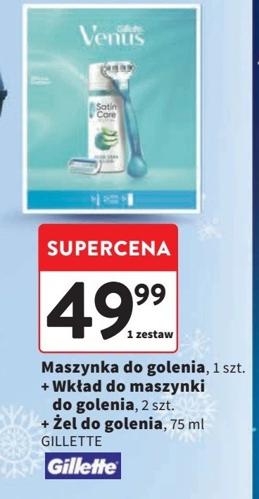 Maszynka do golenia + żel do golenia sensitive GILLETTE VENUS CLASSIC + SATIN CARE promocja