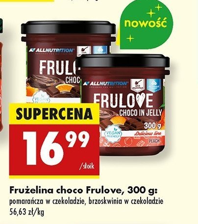 Krem czekoladowy z pomarańczą Allnutrition frulove promocja w Biedronka