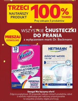 Chusteczki do prania wybrane rodzaje promocja w Kaufland
