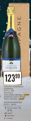Szampan Charlyne 0.75 l promocja w Dino