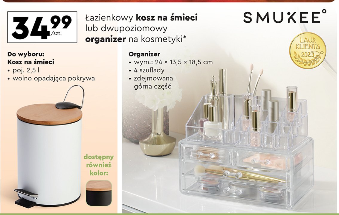 Organizer na kosmetyki Smukee promocja