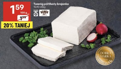 Twaróg półtłusty krajanka promocja w Delikatesy Centrum