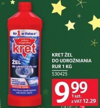 Żel do udrożniania rur Kret 1 kg promocja w Selgros