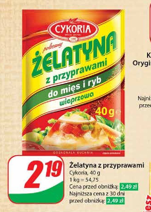 Żelatyna wieprzowa z przyprawami do mięs i ryb Cykoria promocja